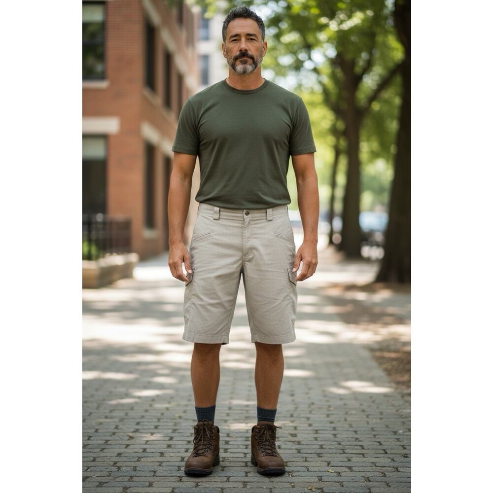 5.11 Tactical Shorts Mens 40 Khaki Cotton Canvas 9” Outdoor Cargo Hiking￼